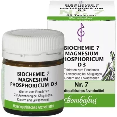 BIOCHEMIE 7 Magnesium phosphoricum D 3 tabletter, 80 stk