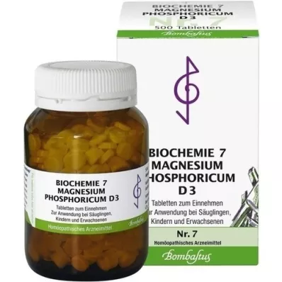 BIOCHEMIE 7 Magnesium phosphoricum D 3 tabletter, 500 stk BIOCHEMIE 7 Magnesium phosphoricum D 3 tabletter, 500 stk