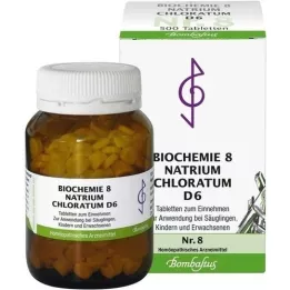 BIOCHEMIE 8 natriumkloratum D 6 tabletter, 500 stk