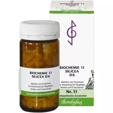 BIOCHEMIE 11 Silicea D 6 tabletter, 200 stk BIOCHEMIE 11 Silicea D 6 tabletter, 200 stk