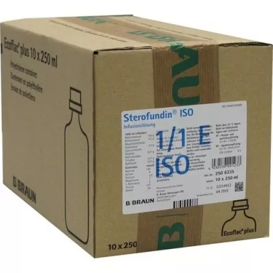 STEROFUNDIN ISO Ecoflac Plus infusjonsløsning, 10X250 ml STEROFUNDIN ISO Ecoflac Plus infusjonsløsning, 10X250 ml