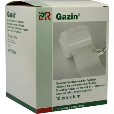 GAZIN Gasbind 10 cm x 5 m, 8-foldet, 1 stk GAZIN Gasbind 10 cm x 5 m, 8-foldet, 1 stk
