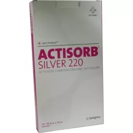 ACTISORB 220 Sølv 10,5x19 cm sterile kompresser, 10 stk