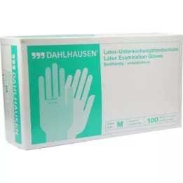 HANDSCHUHE Lateks upulverisert størrelse M, 100 stk
