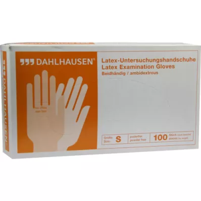 HANDSCHUHE Lateks upulverisert størrelse S, 100 stk