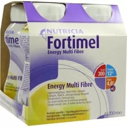 FORTIMEL Energy MultiFibre vaniljesmak, 4X200 ml