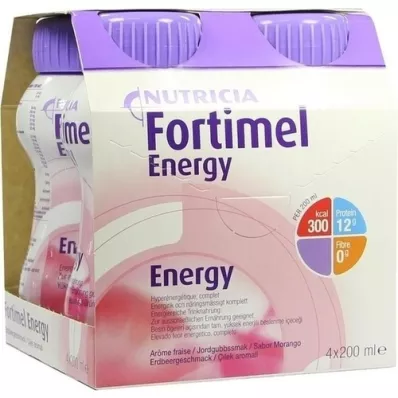 FORTIMEL Energi jordbærsmak, 4X200 ml FORTIMEL Energi jordbærsmak, 4X200 ml