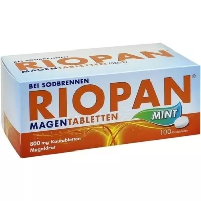 RIOPAN Magetabletter mynte 800 mg tyggetabletter, 100 stk RIOPAN Magetabletter mynte 800 mg tyggetabletter, 100 stk