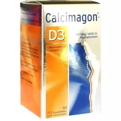CALCIMAGON D3 tyggetabletter, 112 stk