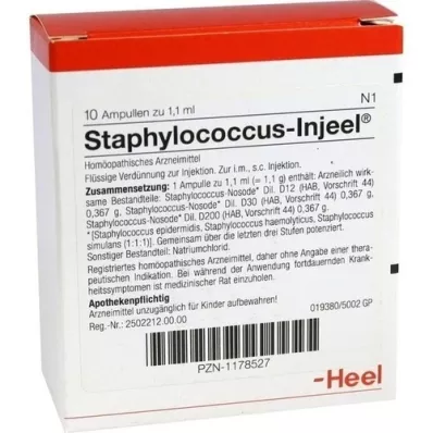STAPHYLOCOCCUS INJEEL Ampuller, 10 stk STAPHYLOCOCCUS INJEEL Ampuller, 10 stk