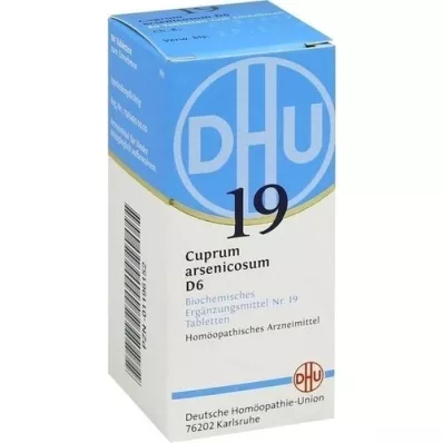 BIOCHEMIE DHU 19 Cuprum arsenicosum D 6 tabletter, 80 stk BIOCHEMIE DHU 19 Cuprum arsenicosum D 6 tabletter, 80 stk