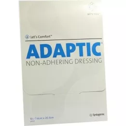 ADAPTIC 7,6x20,3 cm fuktig sårbandasje, 10 stk