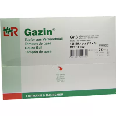 GAZIN Svab plomme steril 2+3 beskyttende r.o.RK, 125 stk GAZIN Svab plomme steril 2+3 beskyttende r.o.RK, 125 stk
