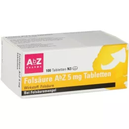 FOLSÄURE AbZ 5 mg tabletter, 100 stk