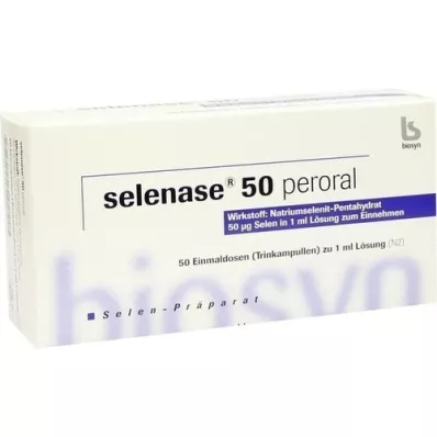 SELENASE 50 peroral mikstur, 50X1 ml SELENASE 50 peroral mikstur, 50X1 ml