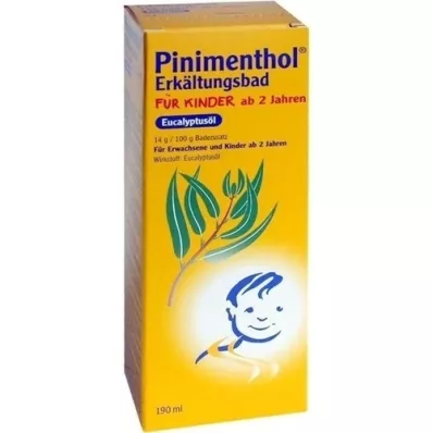PINIMENTHOL Kaldt bad for barn fra 2 år og oppover. Eukalyptus, 190 ml PINIMENTHOL Kaldt bad for barn fra 2 år og oppover. Eukalyptus, 190 ml