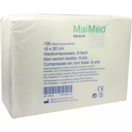 VLIESKOMPRESSEN 10x20 cm usteril 6-fold, 100 stk