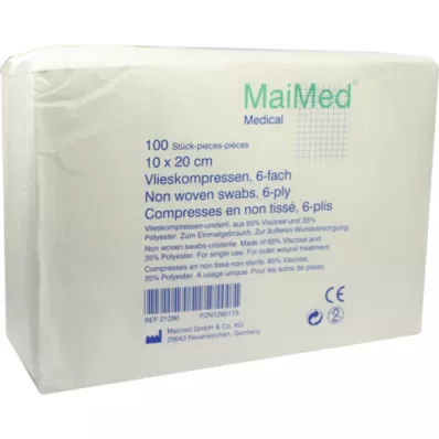 VLIESKOMPRESSEN 10x20 cm usteril 6-fold, 100 stk