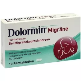 DOLORMIN Migrene filmdrasjerte tabletter, 10 stk