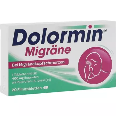 DOLORMIN Migrene filmdrasjerte tabletter, 20 stk