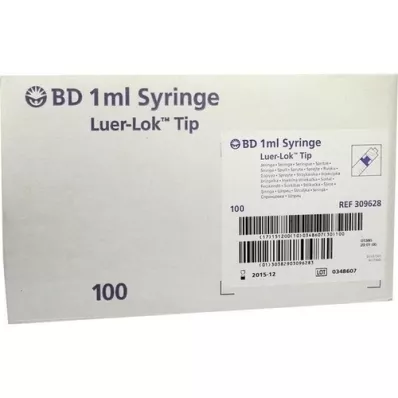 BD PLASTIPAK Spr.1 ml Luer Lok 3-delt, 100X1 ml BD PLASTIPAK Spr.1 ml Luer Lok 3-delt, 100X1 ml