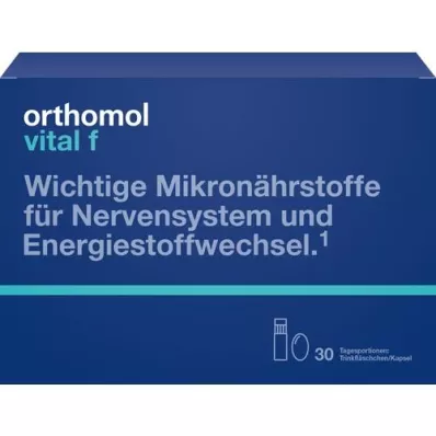 ORTHOMOL Vital F drikkeflaske/kapsel kombinasjonspakke, 30 stk ORTHOMOL Vital F drikkeflaske/kapsel kombinasjonspakke, 30 stk