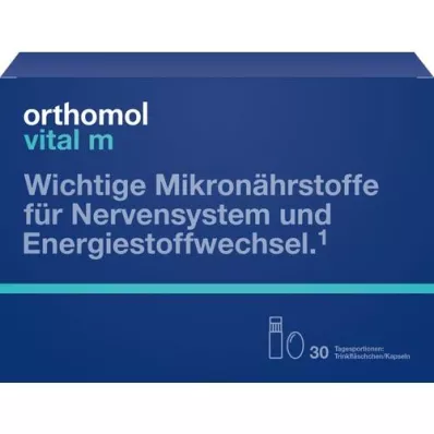 ORTHOMOL Vital M drikkeflaske/kapsel kombinasjonspakke, 30 stk ORTHOMOL Vital M drikkeflaske/kapsel kombinasjonspakke, 30 stk