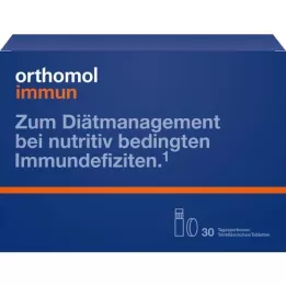 ORTHOMOL Kombinasjonspakke for immundrikkeflaske/tablett, 30 stk