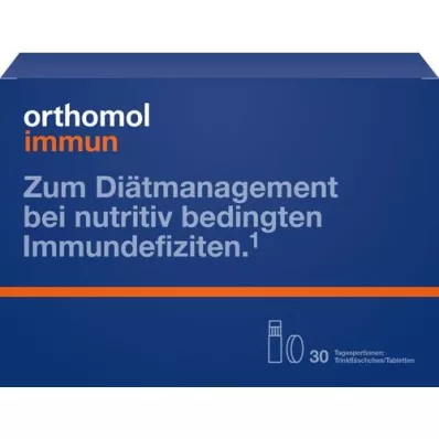 ORTHOMOL Kombinasjonspakke for immundrikkeflaske/tablett, 30 stk ORTHOMOL Kombinasjonspakke for immundrikkeflaske/tablett, 30 stk