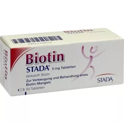 BIOTIN STADA 5 mg tabletter, 50 stk BIOTIN STADA 5 mg tabletter, 50 stk
