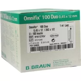 OMNIFIX Duo 100 insulinsprøyter 1 ml, 100X1 ml