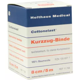 KURZZUGBINDE Bomullslast 8 cmx5 m, 1 stk