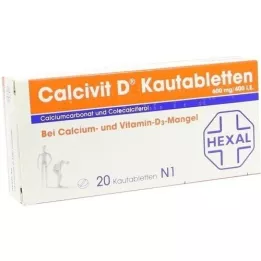 CALCIVIT D Tyggetabletter, 20 stk