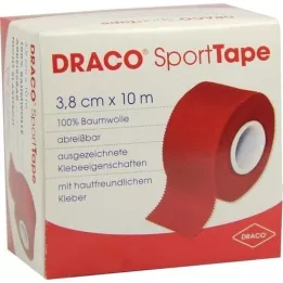 DRACO TAPEVERBAND 3,8 cmx10 m rød, 1 stk