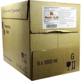 ISOTONISCHE Saltoppløsning 0,9 % Glasfl.Fresenius, 6X1000 ml