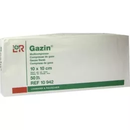 GAZIN Gasbind komp. 10x10 cm usteril 32-ganger drift, 50 stk