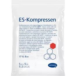 ES-KOMPRESSEN steril 5x5 cm 8 ganger, 5X2 stk