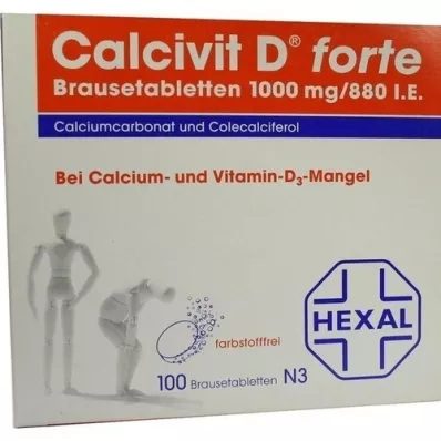 CALCIVIT D forte brusetabletter, 100 stk CALCIVIT D forte brusetabletter, 100 stk