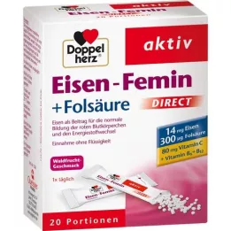 DOPPELHERZ Jern Femin DIRECT Pellets, 20 stk