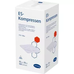 ES-KOMPRESSEN usteril 10x10 cm 16-fold, 100 stk