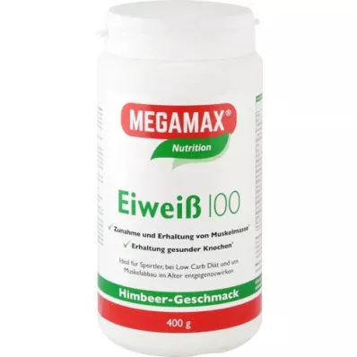 EIWEISS 100 Raspberry Quark Megamax pulver, 400 g EIWEISS 100 Raspberry Quark Megamax pulver, 400 g