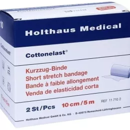KURZZUGBINDE Bomullslast 10 cmx5 m, 2 stk