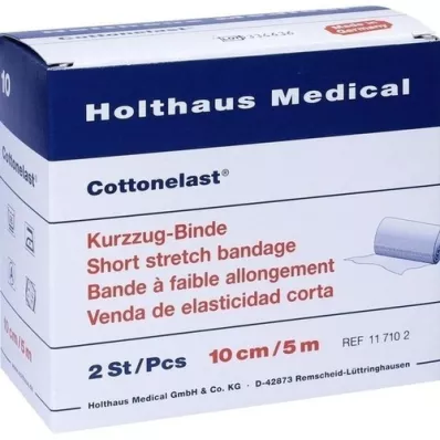 KURZZUGBINDE Bomullslast 10 cmx5 m, 2 stk