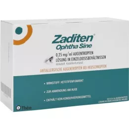 ZADITEN ophtha sine 0,25 mg/ml øyedråper enkeltdose, 20 stk