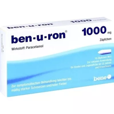 BEN-U-RON 1000 mg stikkpiller, 10 stk