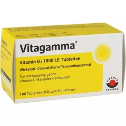VITAGAMMA Vitamin D3 1000 IE tabletter, 100 stk