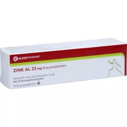ZINK AL 25 mg brusetabletter, 20 stk