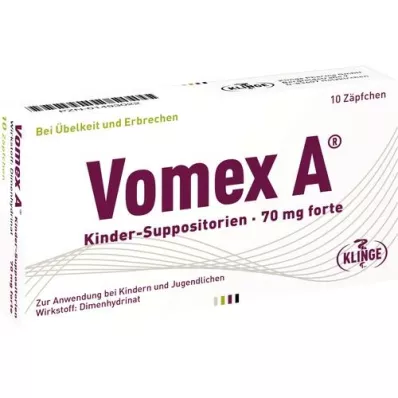 VOMEX A Barnestikkpiller 70 mg forte, 10 stk