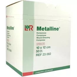 METALLINE Komprimerer 10x12 cm steril, 50 stk