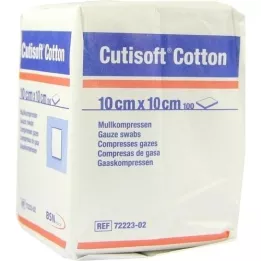 CUTISOFT Bomull kompr. 10x10 cm usteril, 100 stk